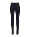 Ferragamo Logo-plaque Knitted Leggings In Black