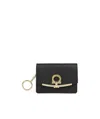 Ferragamo Salvatore  Logo Plaque Wallet In Green