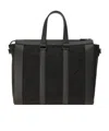 Ferragamo Salvatore  Logo Printed Business Handbag In Black