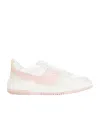 Ferragamo Multicolored Smooth Leather Sneakers In White