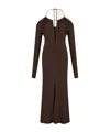 Ferragamo Open-back Crepe Maxi Dress In Black