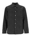 Ferragamo Salvatore  Long-sleeved Denim Shirt In Black
