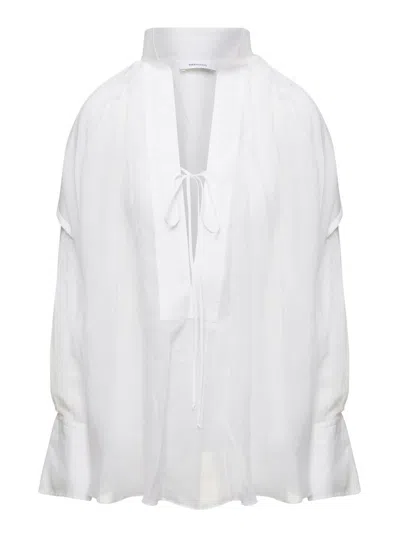 Ferragamo Salvatore  Loose Fit Kaftan Shirt In White