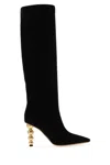 Ferragamo Spherical Heel Boot In Black