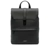 Ferragamo Logo-debossed Leather Backpack In Black