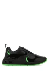 Ferragamo Logo-embossed Leather Sneakers In Black