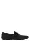 Ferragamo Leather Loafers Knot Detail In Black