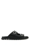 Ferragamo Gancini Leather Sandals In Multicolor