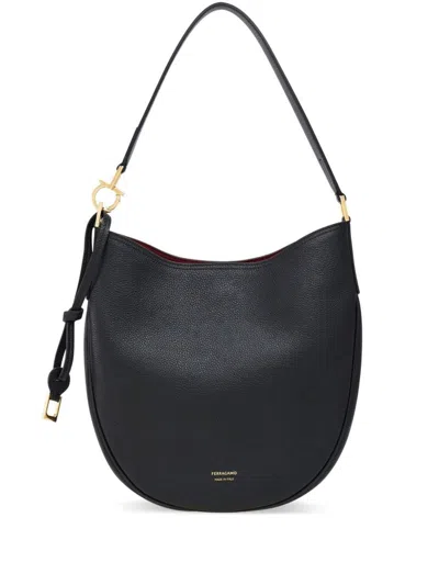FERRAGAMO SALVATORE FERRAGAMO MEDIUM LEATHER HOBO BAG