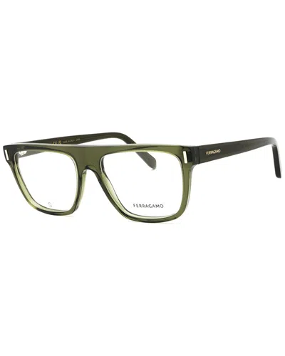 Ferragamo Salvatore  Men's 55mm Optical Frames In Green