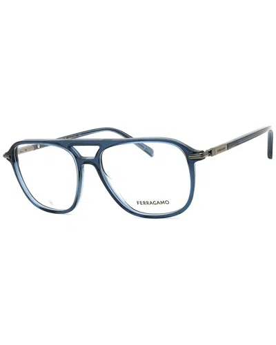 Ferragamo Salvatore  Men's 56mm Optical Frames In Blue