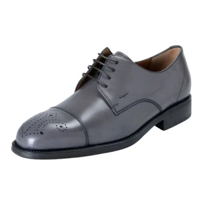 Pre-owned Ferragamo Salvatore  Men's "aramix 1" Gray Leather Oxfords Shoes Sz 6 6.5 7 7.5