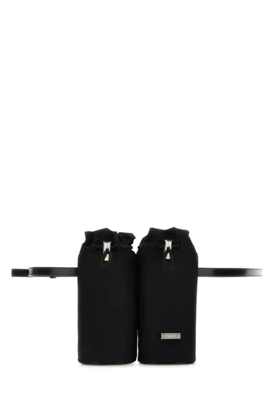 Ferragamo Salvatore  Men Black Econylâ® Belt Bag