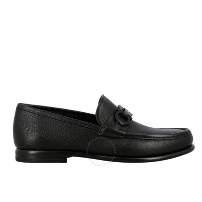 FERRAGAMO SALVATORE FERRAGAMO MEN'S BLACK GANCINI BIT MOCCASINS