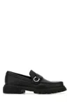 Ferragamo Salvatore  Men Black Leather Andover Loafers