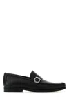 Ferragamo Salvatore  Men Black Leather Caspian Loafers
