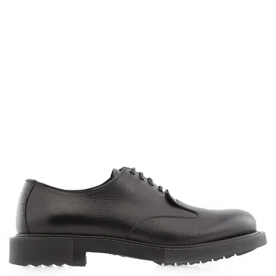 Pre-owned Ferragamo Salvatore  Men's Black Leather Derby Shoes