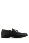Ferragamo Black Gancini Ornament Mules In Black