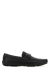 Ferragamo Gancini Driver Loafers In Black