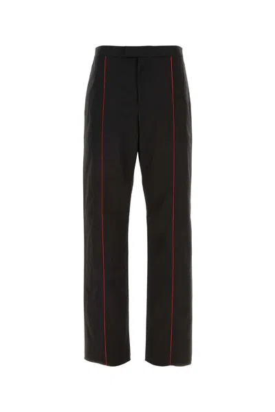 FERRAGAMO SALVATORE FERRAGAMO MEN BLACK POLYESTER BLEND PANT