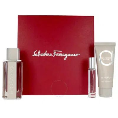 Ferragamo Salvatore  Men's Bright Leather Gift Set Fragrances 8052464892518 In White