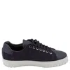 Ferragamo Salvatore  Men's Cube Suede & Leather Low-top Sneakers In Blue