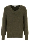Ferragamo V-neck Jumper In Green