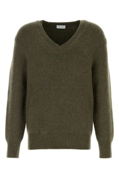 FERRAGAMO SALVATORE FERRAGAMO MEN DARK GREEN CASHMERE SWEATER