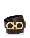 Ferragamo Reversible Leather Belt In Black