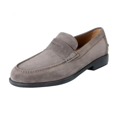 Pre-owned Ferragamo Salvatore  Men's "ferro 2" Gray Suede Leather Loafers Shoes