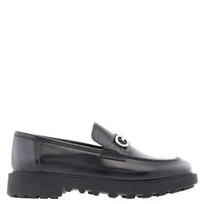 Pre-owned Ferragamo Salvatore  Men's Gancini Ornament Calfskin Moccasins In Multicolor