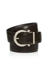 Ferragamo Reversible Leather Belt In Black/brown