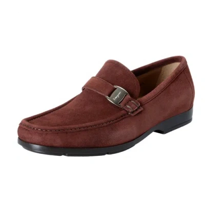 Pre-owned Ferragamo Salvatore  Men's "gerolamo 5" Brown Suede Leather Loafers Shoes 6.5 7 9