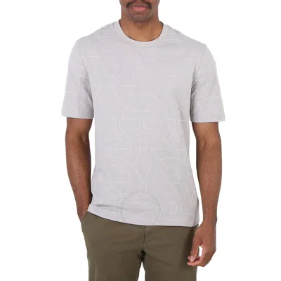Ferragamo Salvatore  Men's Grey Gancini Logo Cotton T-shirt In Gray