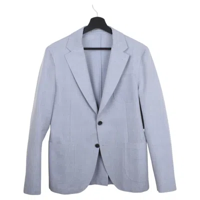Pre-owned Ferragamo Salvatore  Men Jacket Light Slim Bazer Size It48-m, S1973 In Purple