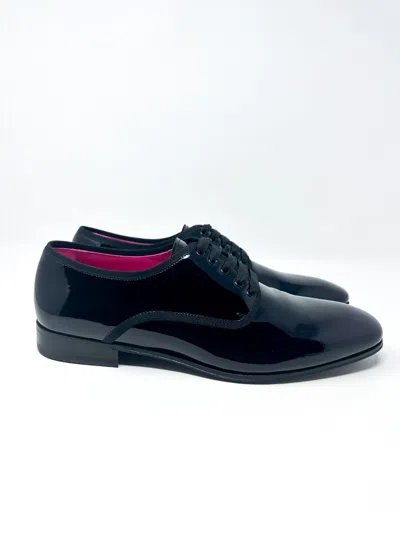 Pre-owned Ferragamo Salvatore  Men's Magic Patent Leather Oxford Black 10.5 (e) Us $895