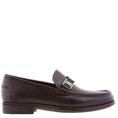Pre-owned Ferragamo Salvatore  Men's Nilo Leather Loafers, Size 6 Eee In Check Description