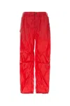 Ferragamo Nylon Cargo Pants With Drawstringed Bottom In Multicolor