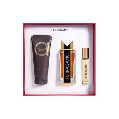 Ferragamo Salvatore  Men's Spicy Leather Gift Set Fragrances 8056860213762 In Multi