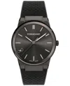 FERRAGAMO SALVATORE FERRAGAMO MEN'S SWISS BLACK RUBBER STRAP WATCH 41MM