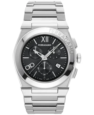 Ferragamo Salvatore  Men's Swiss Chronograph Stainless Steel Bracelet Watch 42mm