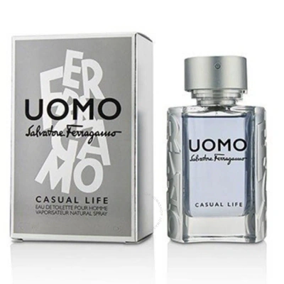 Ferragamo Salvatore  Men's Uomo Casual Life Edt 1.7 oz Fragrances 8052086372962 In Violet / White