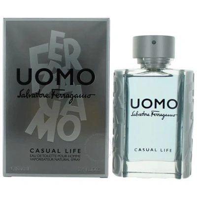 Ferragamo Salvatore  Men's Uomo Casual Life Edt Spray 3.4 oz Fragrances 8052086372979 In Violet / White