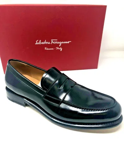 Pre-owned Ferragamo Salvatore  Mens Black Shoes Rinaldo Tramezza Size 7 8 9 10 11 12 13