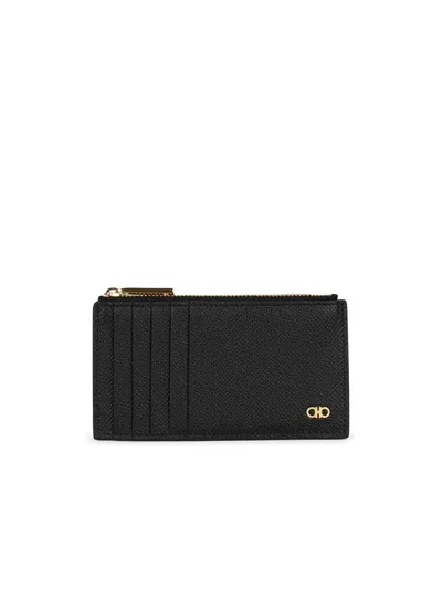 Ferragamo Micro' Black Leather Wallet