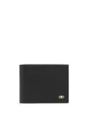 Ferragamo Micro Gancio Grained Leather Bi-fold Wallet