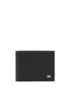 Ferragamo Micro Gancio Grained Leather Bi-fold Wallet