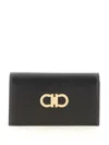 Ferragamo Black Mini Crossbody Bag With Gancini Logo In Leather Woman In Black