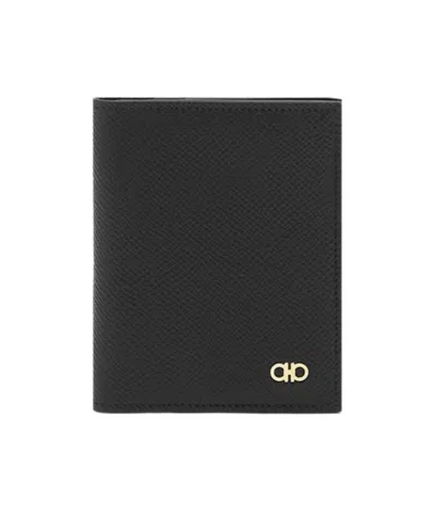 FERRAGAMO SALVATORE FERRAGAMO MINI GANCINI LOGO BIF-FOLD WALLET