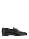 Ferragamo Gancini Ornament Calfskin Mule Loafers